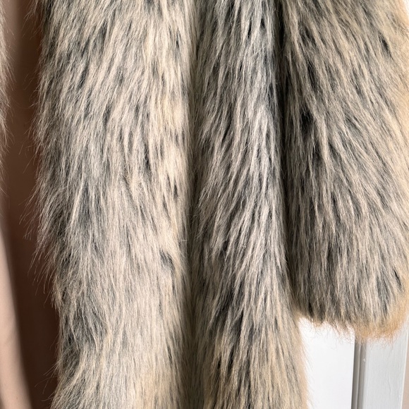 Vtg American Signature Grey Faux Fur Luxurious half Coat Jacket Womens Sz Large - Picture 7 of 10